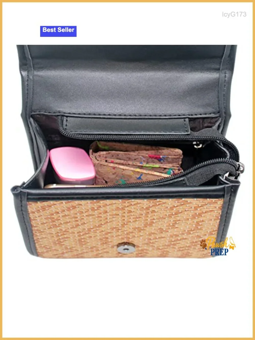 Retro Straw Woven Satchel Crossbody Bag Shoulder Messenger Purse for Women